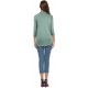 CEASIKERY Women's 3/4 Sleeve V Neck Tops Casual Tunic Blouse Loose Shirt