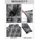 MEROKEETY 2024 Womens Mesh Sheer Long Sleeve Layering Top Mock Neck Lace Floral See Through Shirt Blouses