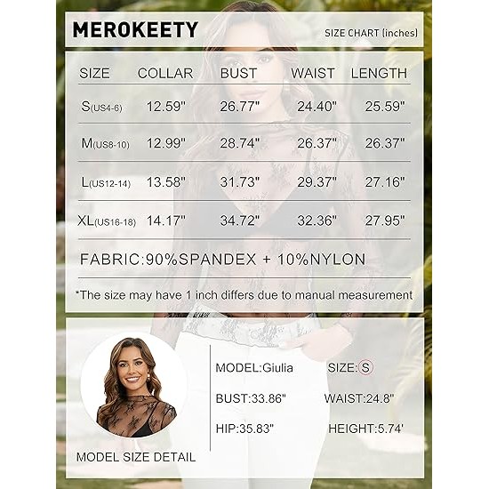 MEROKEETY 2024 Womens Mesh Sheer Long Sleeve Layering Top Mock Neck Lace Floral See Through Shirt Blouses