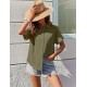 Zeagoo Womens Button Down Shirts Casual Short Sleeve Dress Shirt Textured Collared Summer Work Blouse