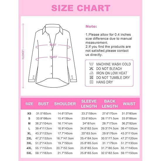 siliteelon Women's Button Down Shirts Long Sleeve Dress Shirts Wrinkle Free Collared Work Office Solid Blouses Corset Tops