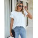 Blooming Jelly Women Dressy Casual Tops Business Work Blouses Summer Shirts Short Sleeve Crew Neck Outfits 2024