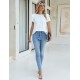 Blooming Jelly Women Dressy Casual Tops Business Work Blouses Summer Shirts Short Sleeve Crew Neck Outfits 2024