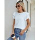 Blooming Jelly Women Dressy Casual Tops Business Work Blouses Summer Shirts Short Sleeve Crew Neck Outfits 2024