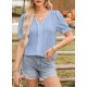 EVALESS Womens Fashion Tops Cute Puff Sleeve Blouses for Women Dressy Casual Spring Summer Clothes Outfits for 2024