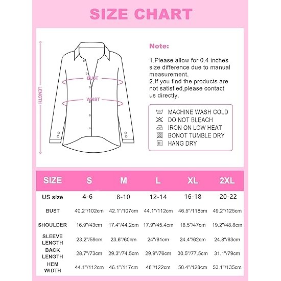 siliteelon Womens Button Down Shirts Cotton Striped Dress Shirt Long Sleeve Collared Office Work Blouses Tops