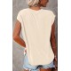 MEROKEETY Women's Casual Cap Sleeve T Shirts Basic Summer Tops Loose Solid Color Blouse