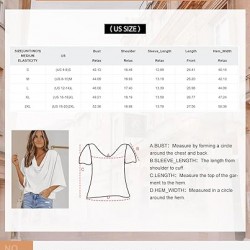 Dokotoo Womens Blouses and Tops Short Sleeve Chiffon Shirts and Tops