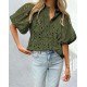 PRETTYGARDEN Womens Hollow Out Lace Embroidered Blouse