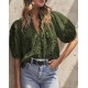 PRETTYGARDEN Womens Hollow Out Lace Embroidered Blouse