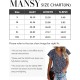 Mansy Women's Casual Floral Print V Neck Ruffle Short Sleeve Summer Shirts Tops Loose Blouses