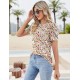 Ivicoer Puff Short Sleeve Shirt for Women Eyelet Tops Summer Crewneck Blouse Loose Fit S-XXL