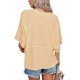 Sovelen Women's Summer Casual Crewneck Batwing Half Sleeve T-Shirts Solid Color Loose Fit Cute Basic Flowy Tops Tees Blouses