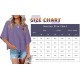 Sovelen Women's Summer Casual Crewneck Batwing Half Sleeve T-Shirts Solid Color Loose Fit Cute Basic Flowy Tops Tees Blouses