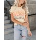 INFITTY Womens Funny Letters Print T Shirts Short Sleeve Shirts Cute Sunshine Graphic Tees Summer Casual Loose Tops