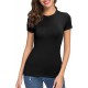 Urban CoCo Women's Crewneck Slim Fitted Short Sleeve T-Shirt Stretchy Bodycon Basic Tee Tops