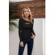 VICHYIE Womens Fashion Fall Clothes One Piece Cutout Tops Long Sleeve Ribbed Slim Fitted Shirts Tee Tshirts