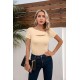 VICHYIE Womens Fashion Fall Clothes One Piece Cutout Tops Long Sleeve Ribbed Slim Fitted Shirts Tee Tshirts