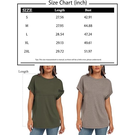 AUTOMET Women Tops Casual Basic T Shirts Loose Fit Crewneck Short Sleeve Summer Outfits