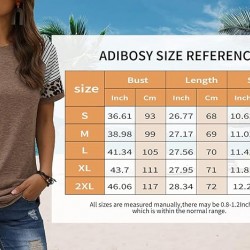 Adibosy Women Summer Casual Shirts: Short Sleeve Striped Tunic Tops - Womens Crew Neck Tee Tshirt Blouses