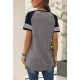 Adibosy Women Summer Casual Shirts: Short Sleeve Striped Tunic Tops - Womens Crew Neck Tee Tshirt Blouses