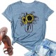 Bealatt Women's Sunflower Graphic Shirts Sunflower Pattern Print Tank Tops Casual Sleeveless Summer Tops Holiday Tee Shirt