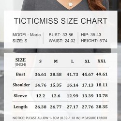 TICTICMISS Women's V Neck T Shirts Half Sleeve Tops Casual Solid Summer Tees