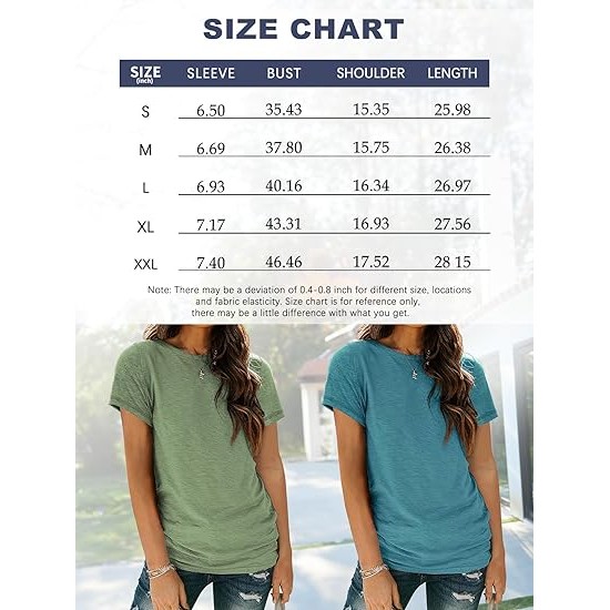 AUTOMET Shirts for Women Round Neck Womens Tops Short Sleeve Shirts Summer Tops Fashion Basic Tee