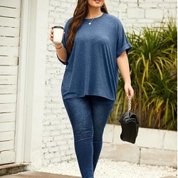 GeGekoko Women Oversized T-Shirt Summer Casual Short Sleeve Loose Tee Tops