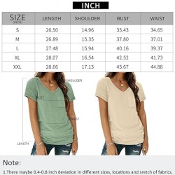 AUTOMET Womens T Shirts Short Sleeve V Neck Tops with Pockets Summer Fashion Trendy Soft Casual Comfy Outfits Clothes 2024