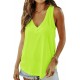 Smile Fish Women Summer Deep V Neck Tank Top Loose Fit Flowy Shirt