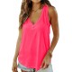 Smile Fish Women Summer Deep V Neck Tank Top Loose Fit Flowy Shirt