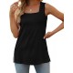 XIEERDUO Summer Tank Tops for Women Square Neck Loose Fit Casual Fashion Flowy Sleeveless