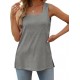 XIEERDUO Summer Tank Tops for Women Square Neck Loose Fit Casual Fashion Flowy Sleeveless