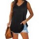 XIEERDUO Womens Tank Tops V Neck Basic Solid Color Casual Flowy Summer Sleeveless