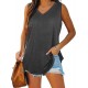 XIEERDUO Womens Tank Tops V Neck Basic Solid Color Casual Flowy Summer Sleeveless