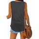 XIEERDUO Womens Tank Tops V Neck Basic Solid Color Casual Flowy Summer Sleeveless