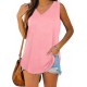 XIEERDUO Womens Tank Tops V Neck Basic Solid Color Casual Flowy Summer Sleeveless