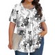 Tencede Womens Plus Size Tops Tunic Short Sleeve Crew Neck Shirts Casual Soft Blouse 1X-5X